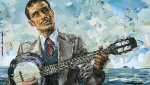 دحمان الحرّاشي في عملٍ فنّي لمصطفى بوطاجين