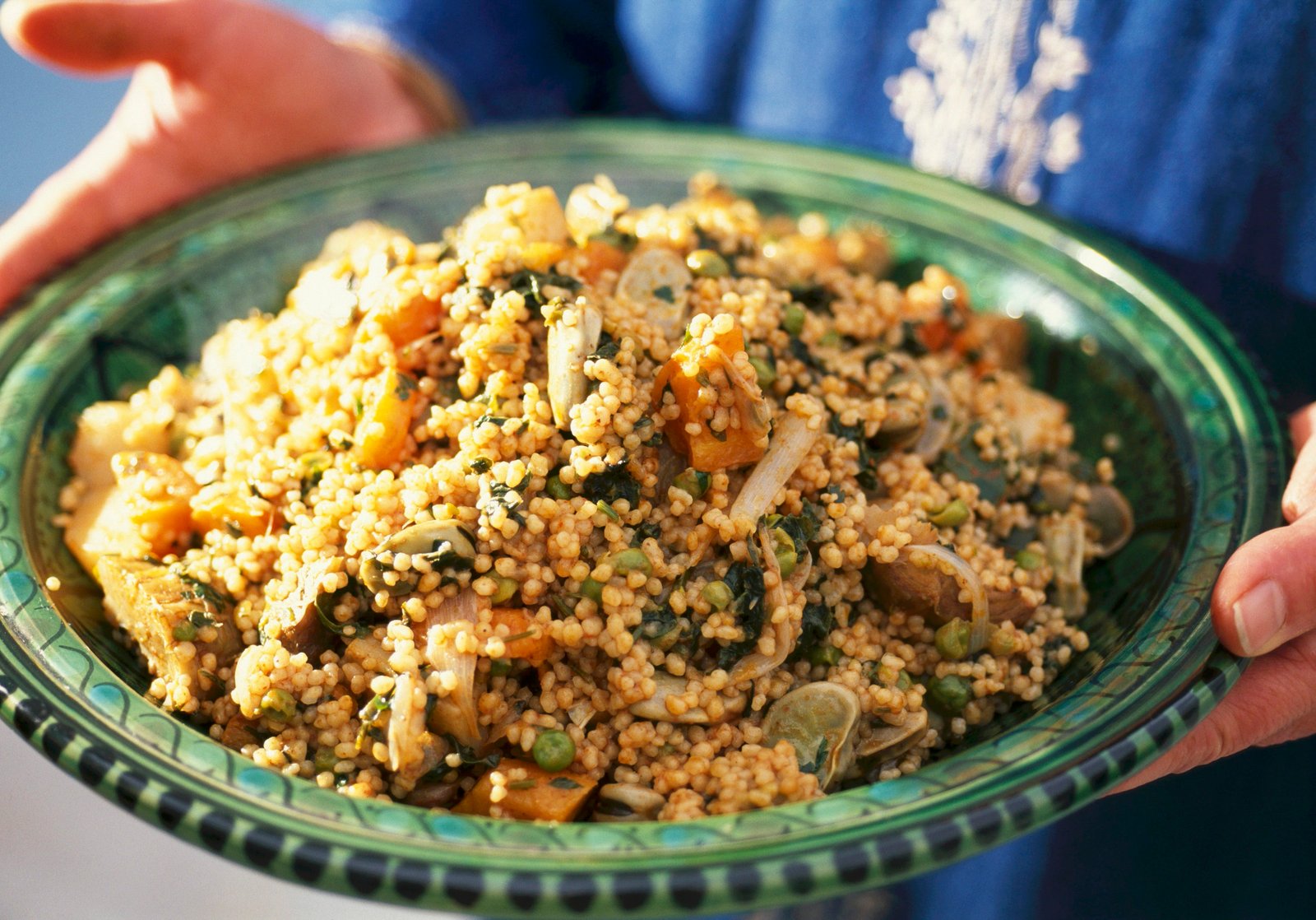 A closeup of Vegetable Couscous